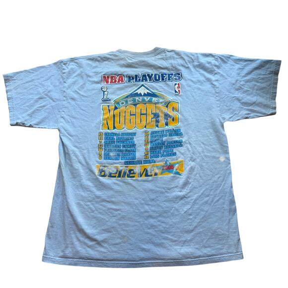 NBA 2005 Playoffs Denver Destination Finals Mens XL Light Blue - Picture 2 of 8